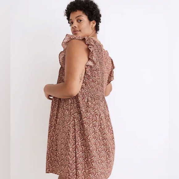 Madewell Pintuck Florentine Floral Mini Dress - Picture 3 of 11